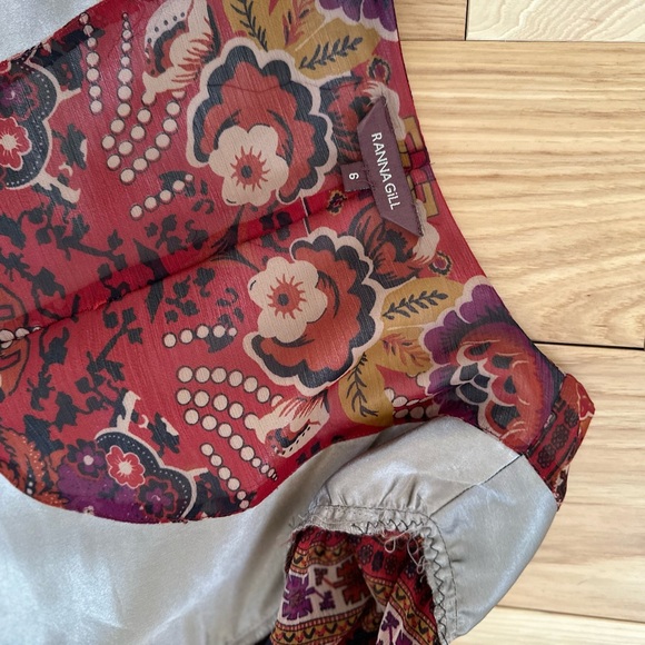 Ranna Gill size 6 Red Ceret Maxi Dress - Anthropologie - Picture 10 of 16